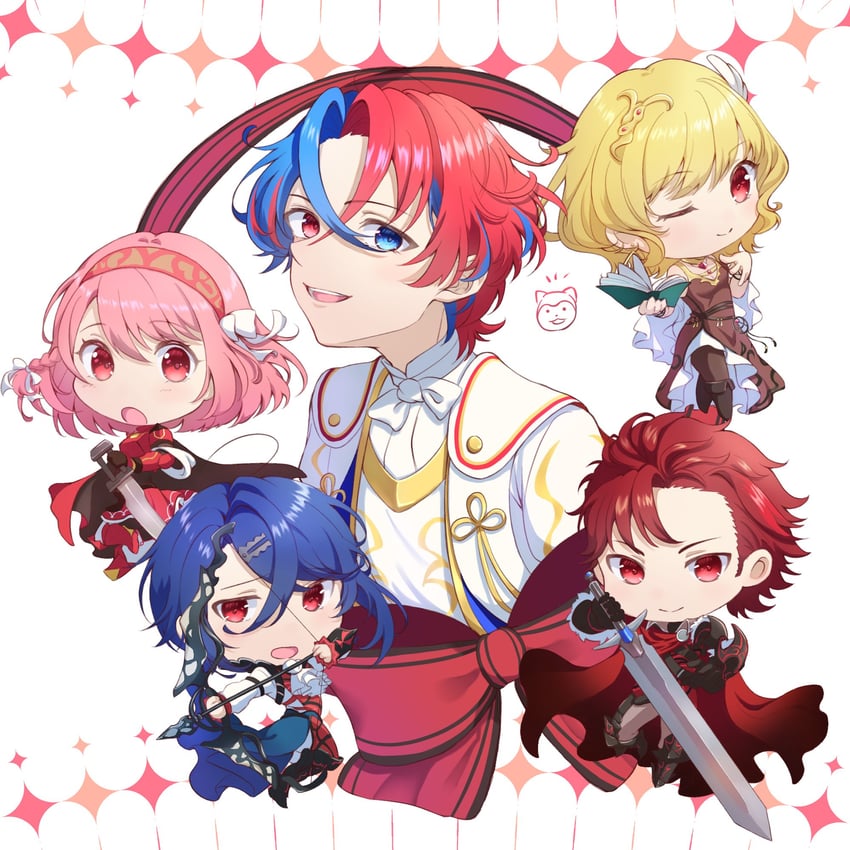 male alear, lapis, citrinne, alcryst, and diamant (fire emblem and 1 more) drawn by nkmdk41