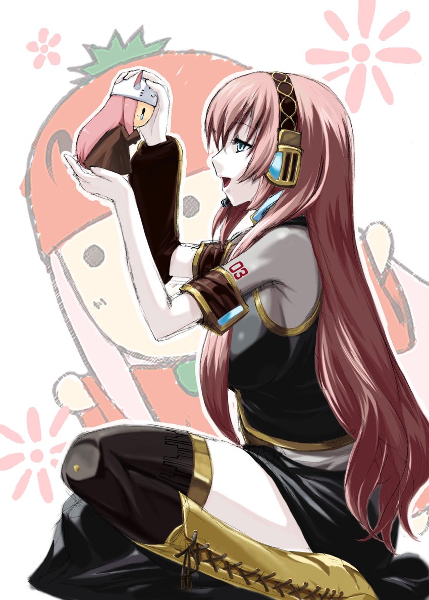 megurine luka (vocaloid and 1 more) drawn by tooya_daisuke