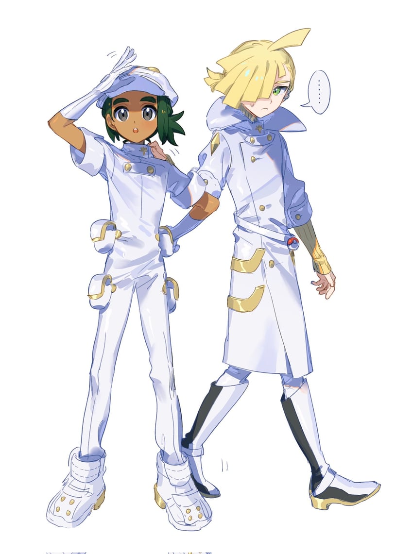 gladion, hau, and aether foundation employee (pokemon and 1 more) drawn by fua1heyvot4ifsr