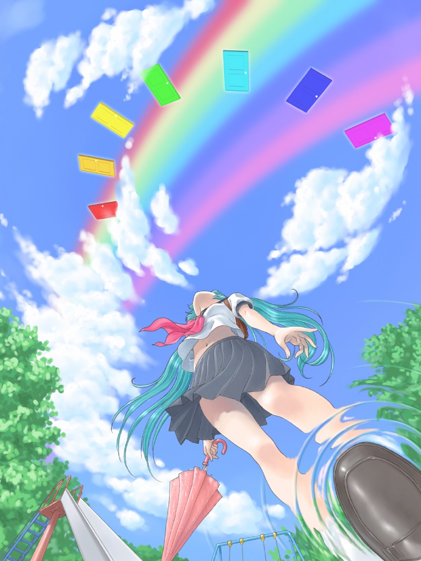 hatsune miku (vocaloid) drawn by hata_hata