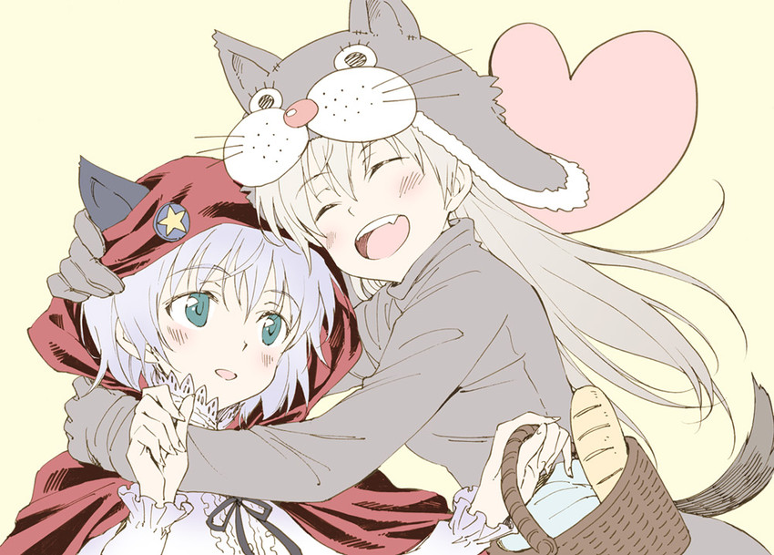 sanya v. litvyak, eila ilmatar juutilainen, little red riding hood, and big bad wolf (world witches series and 2 more) drawn by agahari