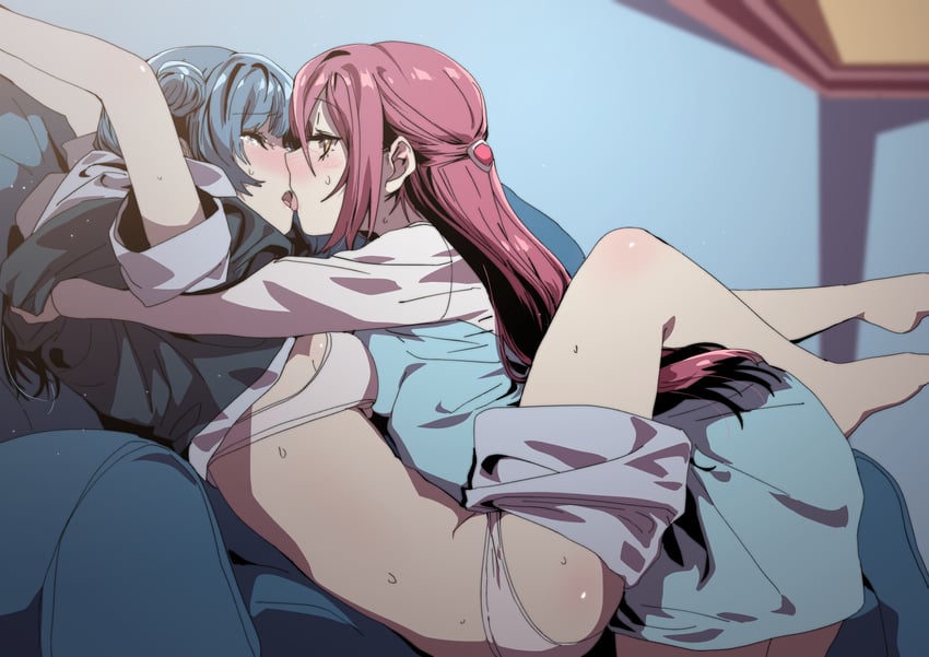 tsushima yoshiko and sakurauchi riko (love live! and 1 more) drawn by ecoman