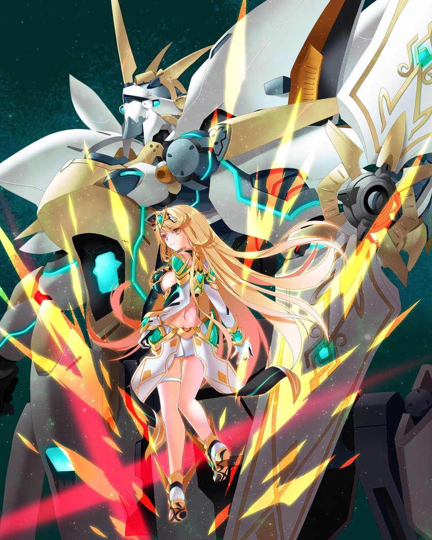 mythra and siren (xenoblade chronicles and 1 more) drawn by raynartfr