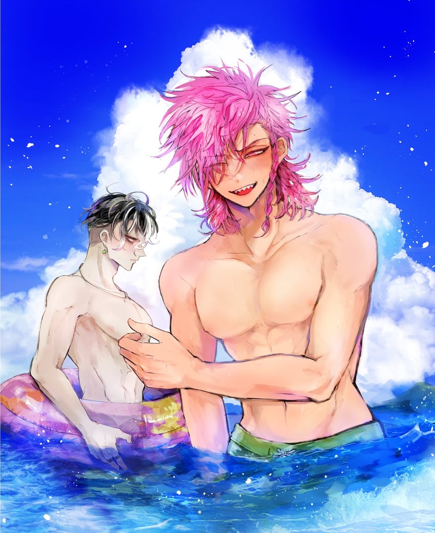soda kazuichi and tanaka gundham (danganronpa and 1 more) drawn by joonoyuki