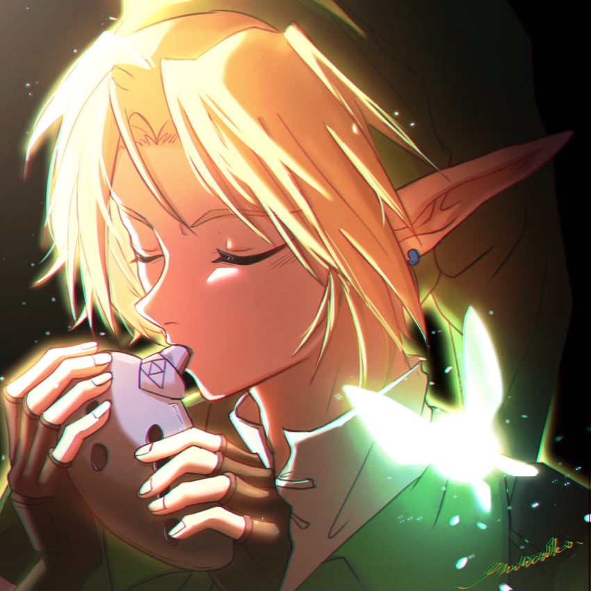 link and navi (the legend of zelda and 1 more) drawn by yuuki_madoka