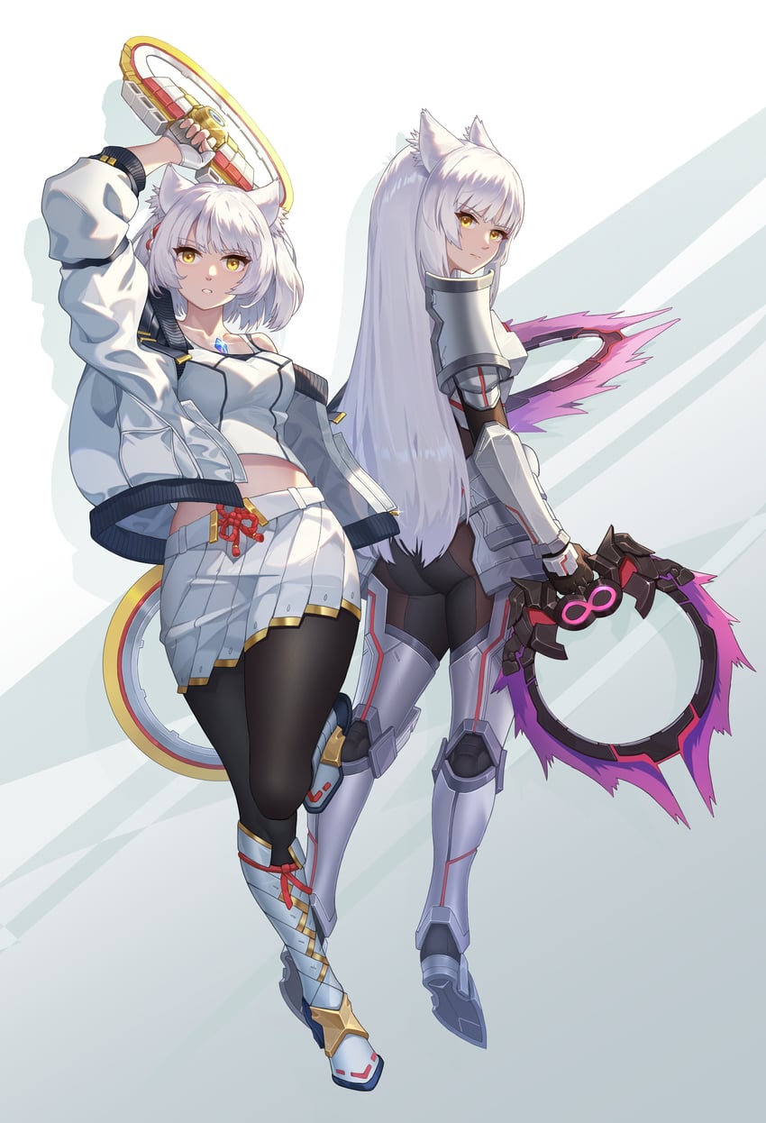 mio and m (xenoblade chronicles and 1 more) drawn by 891148867