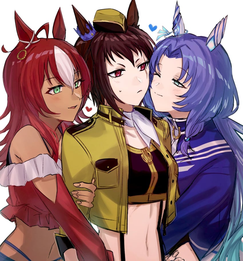 godolphin barb, byerley turk, and darley arabian (umamusume) drawn by aoki_shizumi