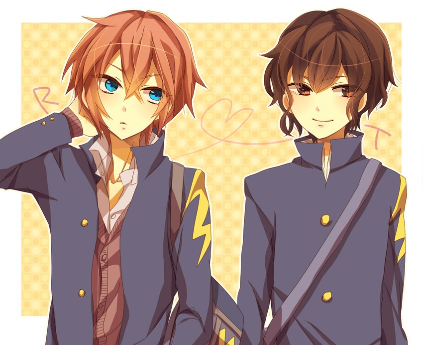 kirino ranmaru and shindou takuto (inazuma eleven and 1 more) drawn by natsucha125