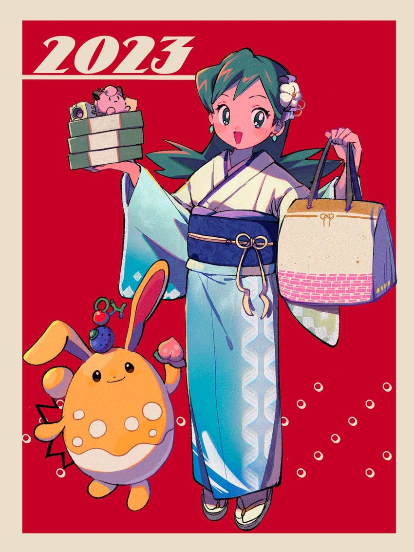 kris, clefairy, and azumarill (pokemon and 1 more) drawn by ok_ko19