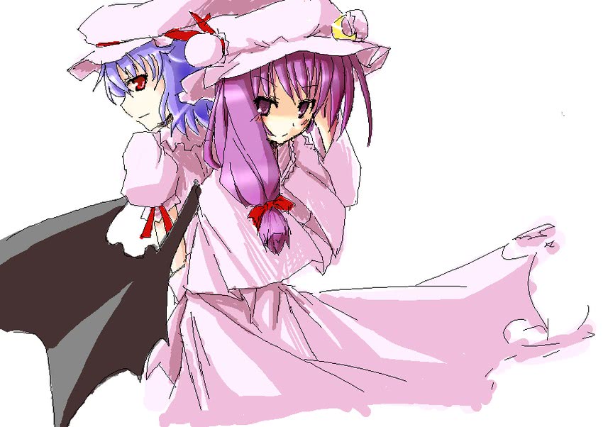 remilia scarlet and patchouli knowledge (touhou) drawn by tsuga_kyousuke
