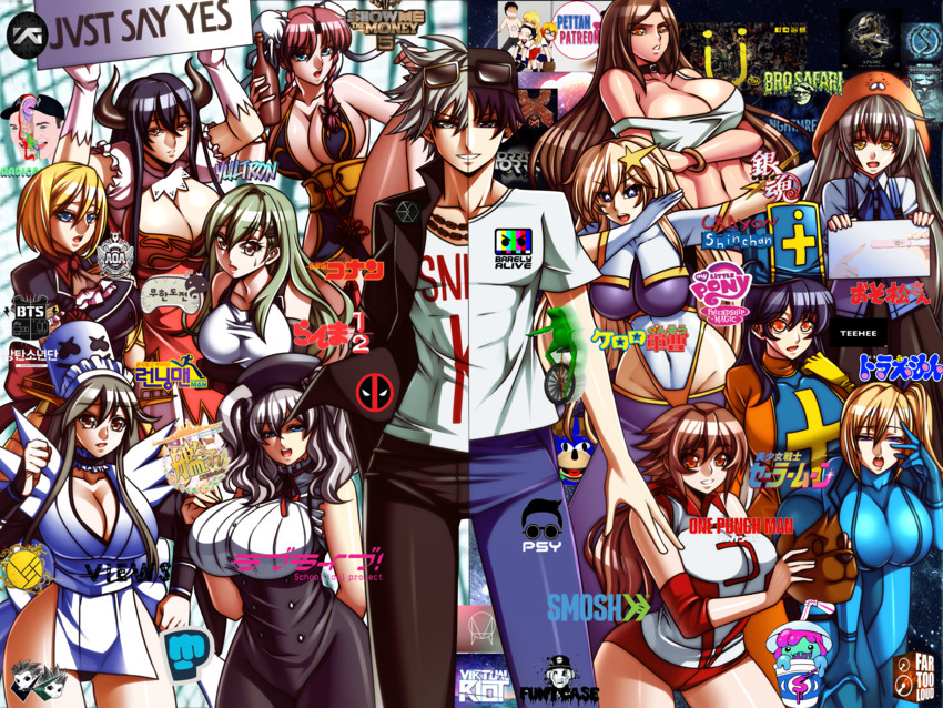tifa lockhart, haruna, kashima, suzuya, chun-li, and 24 more (original and 29 more) drawn by jadenkaiba and kitsune-tsuki_(getter)