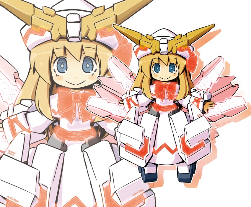 lily white and unicorn gundam (touhou and 2 more) drawn by garoudo_(kadouhan'i)