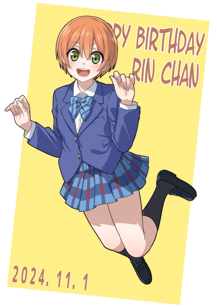hoshizora rin (love live! and 1 more) drawn by omaehadareda-uso