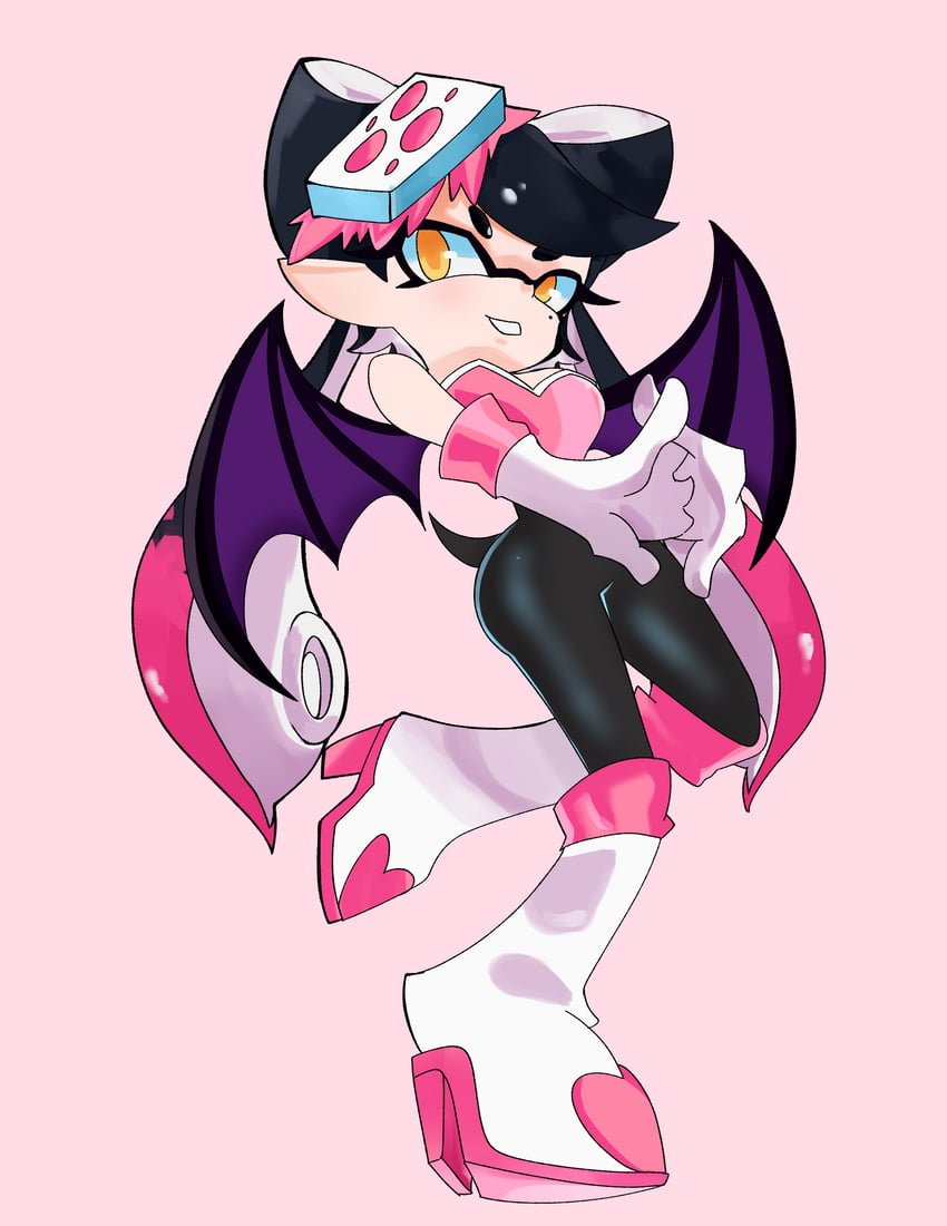 callie and rouge the bat (splatoon and 1 more) drawn by kariiyoko