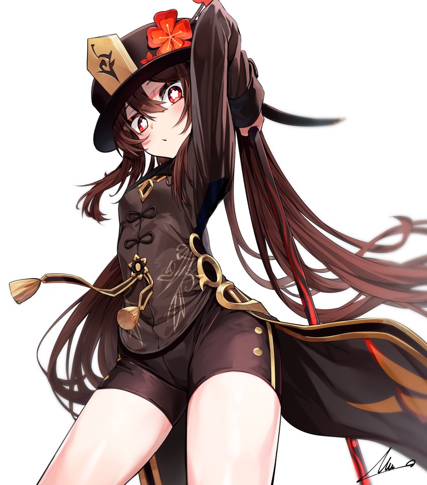 hu tao (genshin impact) drawn by overlord_(overlord80000)
