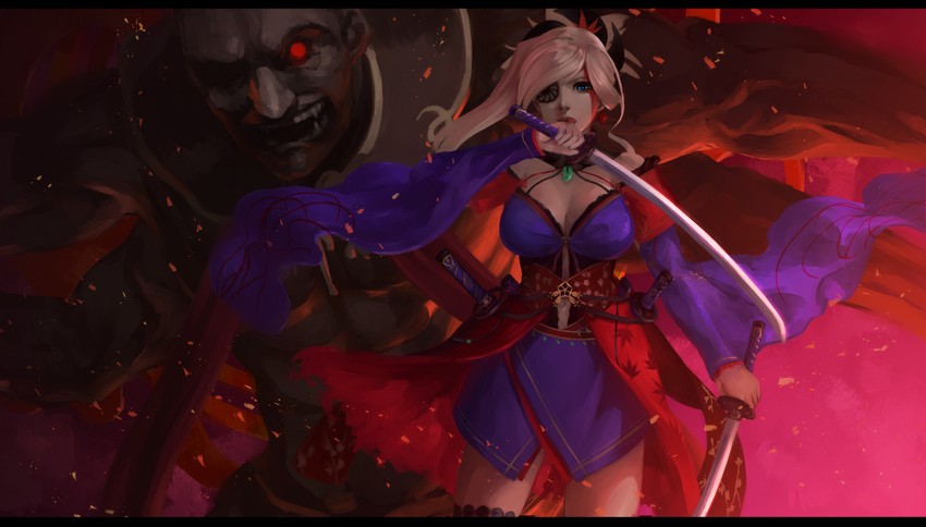 miyamoto musashi (fate and 2 more) drawn by peperon_(peperou)