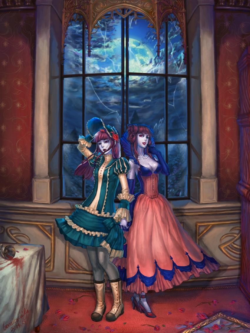 stella lecarde and loretta lecarde (castlevania and 1 more) drawn by goenitzchild