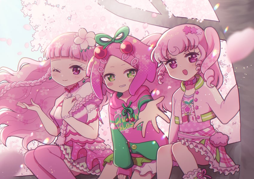 yumekawa yui, nijiiro nino, koda michiru, and miichiru (pretty series and 2 more) drawn by koyoshi_yoko