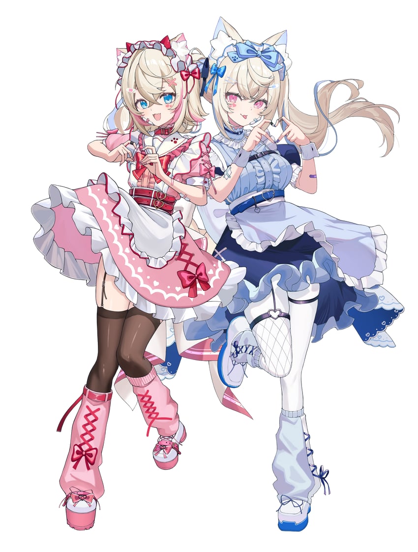 fuwawa abyssgard and mococo abyssgard (hololive and 1 more) drawn by yuni_animal_(remyi_3)