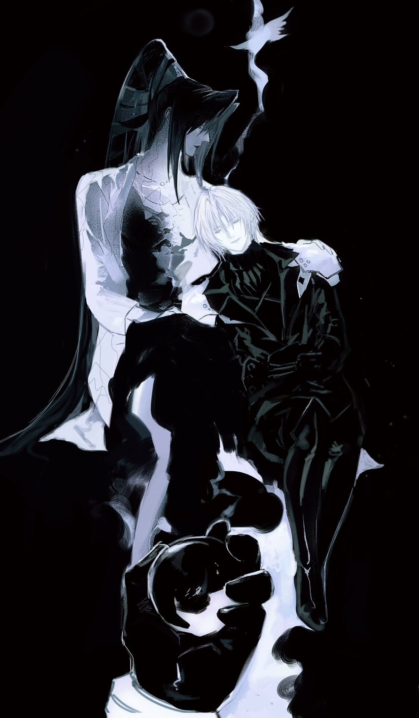 sephiroth and lucrecia crescent (final fantasy and 4 more) drawn by hayashishisou