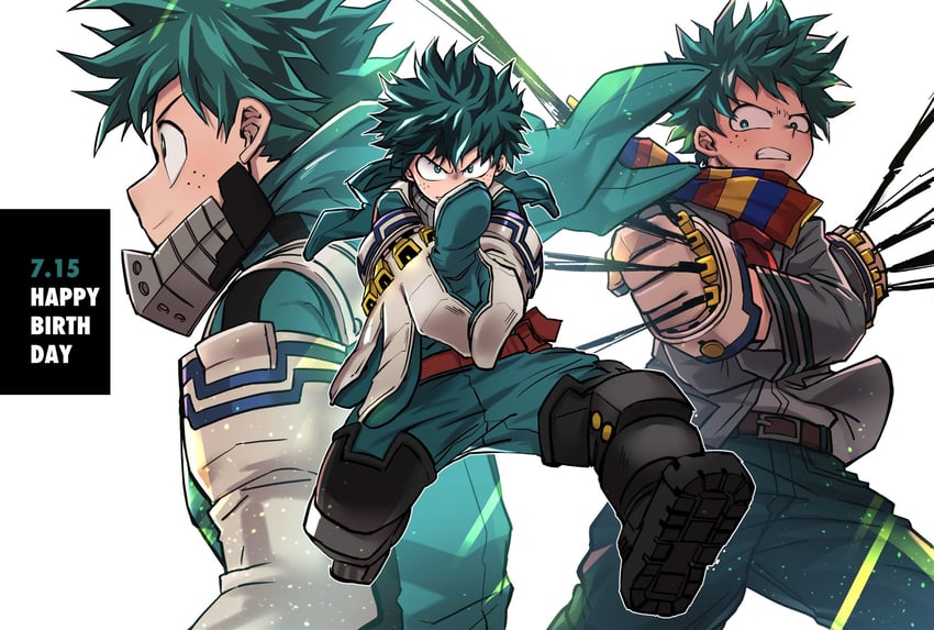 midoriya izuku (boku no hero academia) drawn by chiyaya