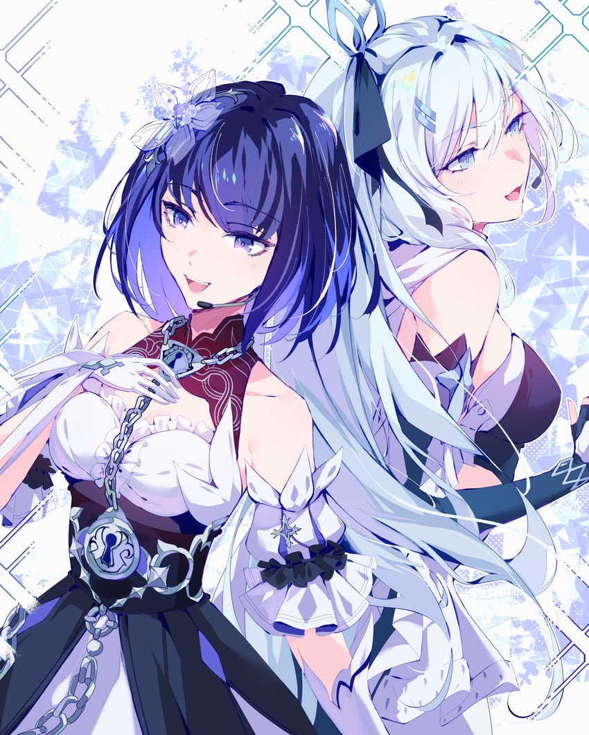 seele vollerei and shigure kira (honkai and 1 more) drawn by aer007580