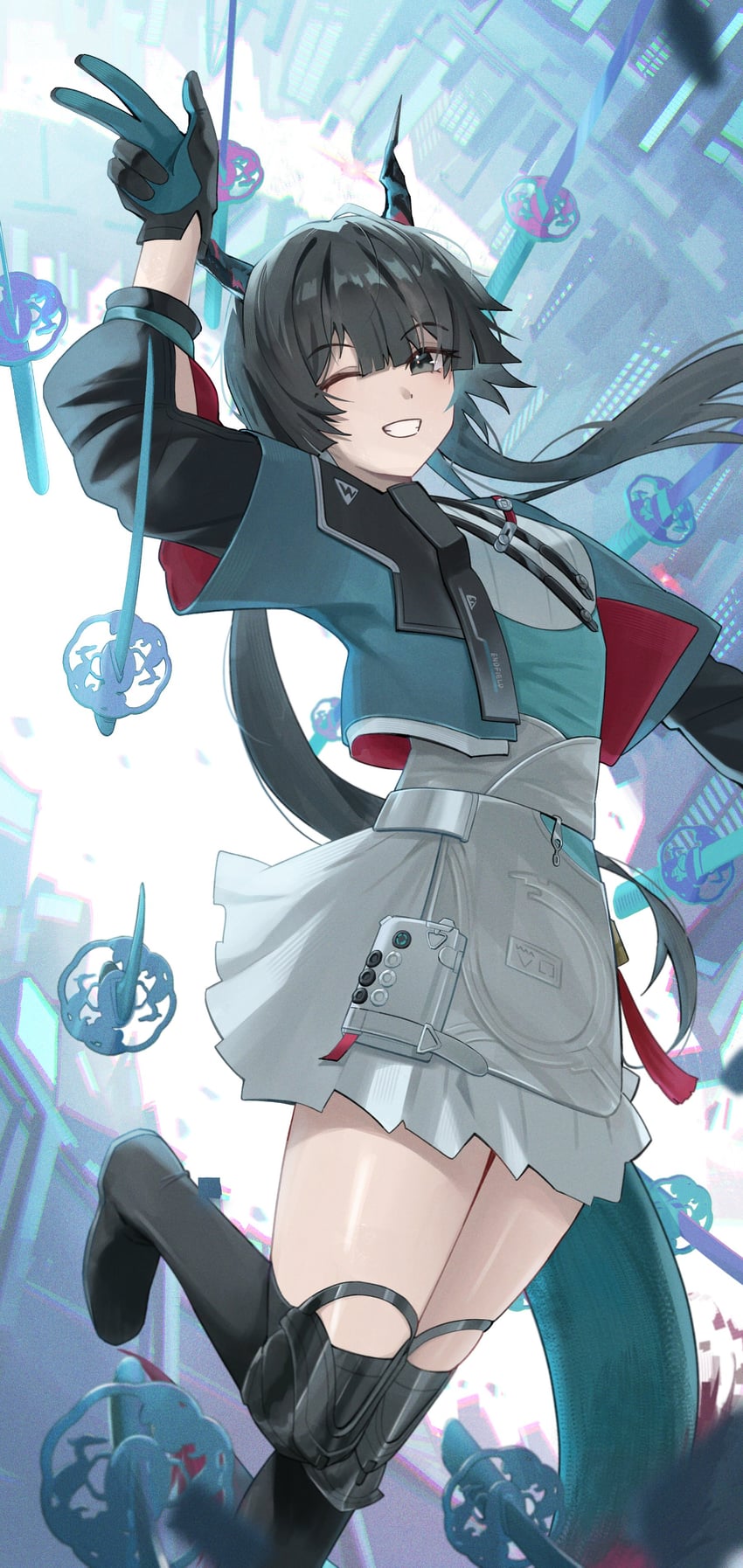 chen qianyu (arknights and 1 more) drawn by akirahong_1130