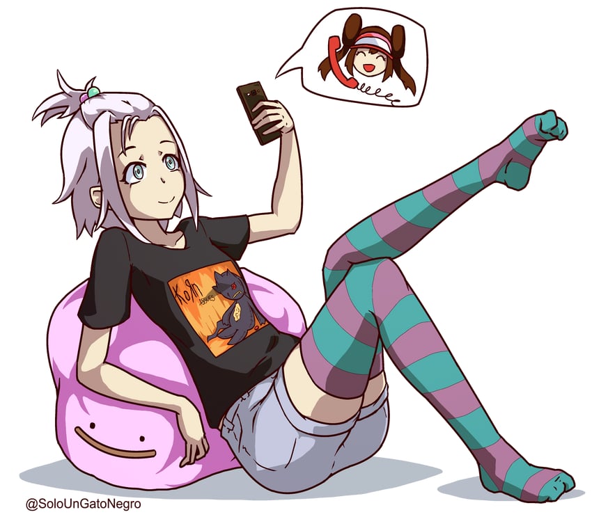 rosa, ditto, roxie, and banette (pokemon and 1 more) drawn by soloungatonegro