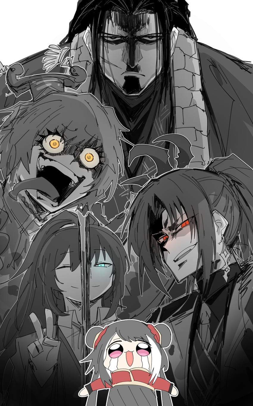 hong lu, jia xichun, jia qiu, jia huan, and xue pan (project moon and 1 more) drawn by kankan33333