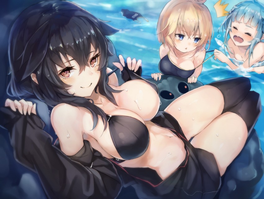rita, paula, and cenote (sennen sensou aigis) drawn by cruel_gz