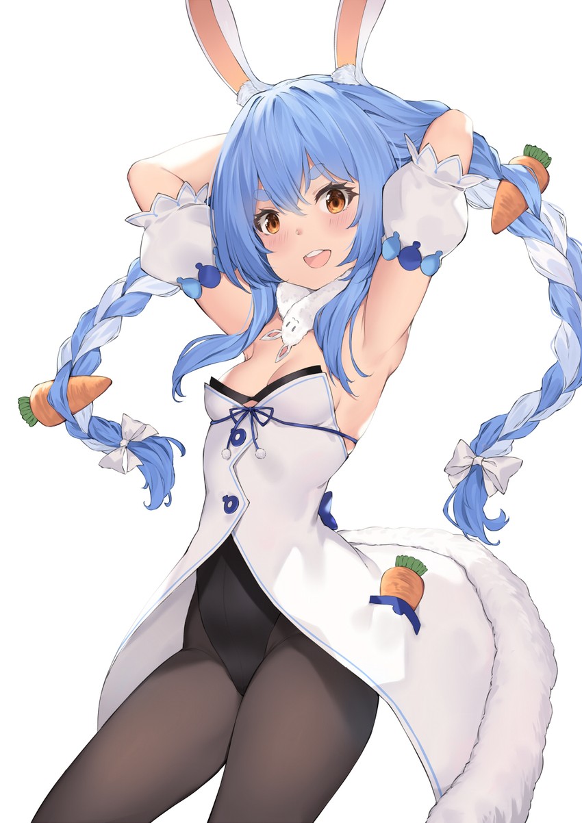 usada pekora and don-chan (hololive) drawn by pak_ce
