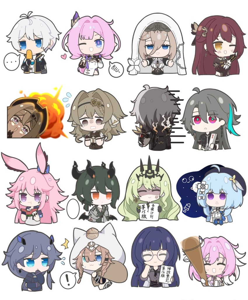 fu hua, elysia, yae sakura, mobius, aponia, and 9 more (honkai and 1 more) drawn by youtho
