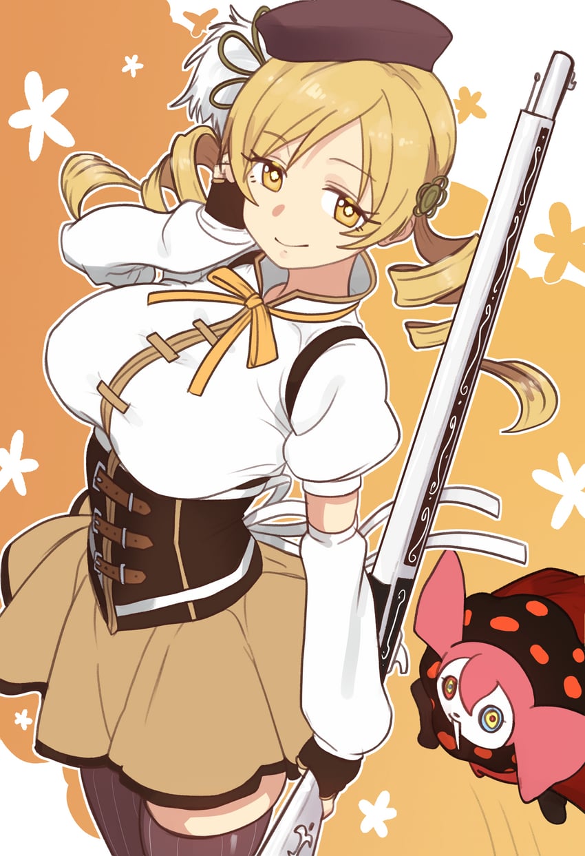 tomoe mami and charlotte (mahou shoujo madoka magica) drawn by ebora