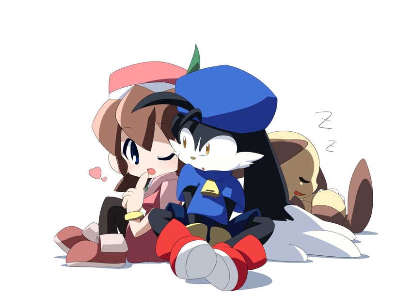 klonoa, lolo, and popka (kaze no klonoa) drawn by oka_(bananashoe)
