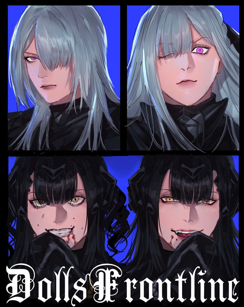ak-12, ak-15, nyto, mercurows, and nimogen (girls' frontline) drawn by junx0117