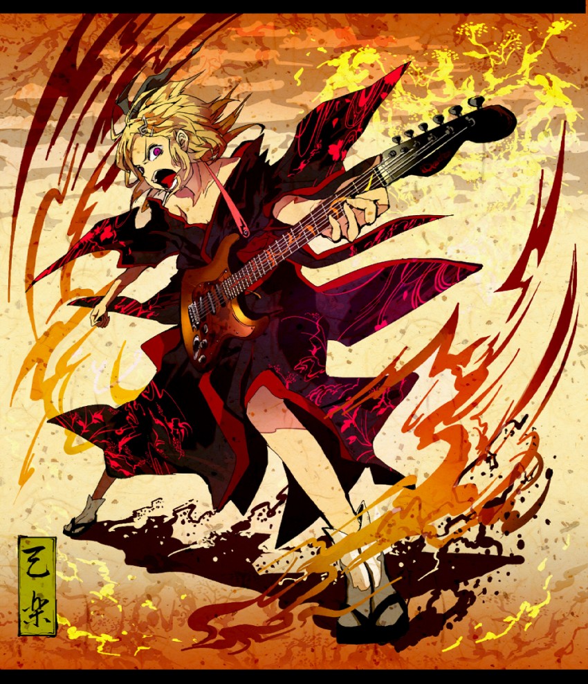 kagamine rin (vocaloid and 1 more) drawn by itou_toi