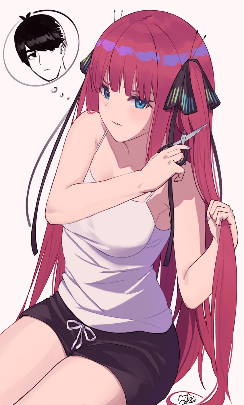 nakano nino and uesugi fuutarou (go-toubun no hanayome) drawn by ziddol
