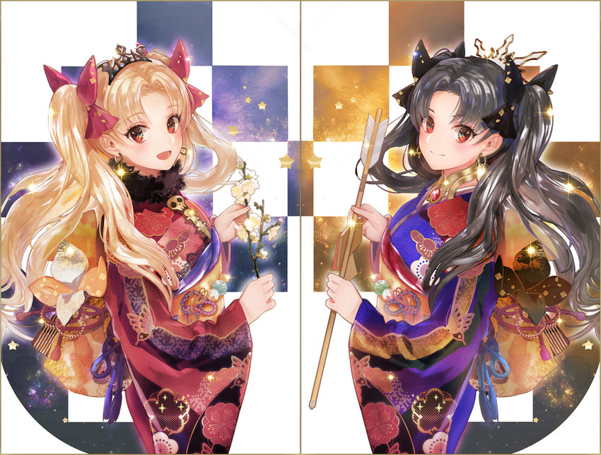 ereshkigal and ishtar (fate and 1 more) drawn by shutsuri