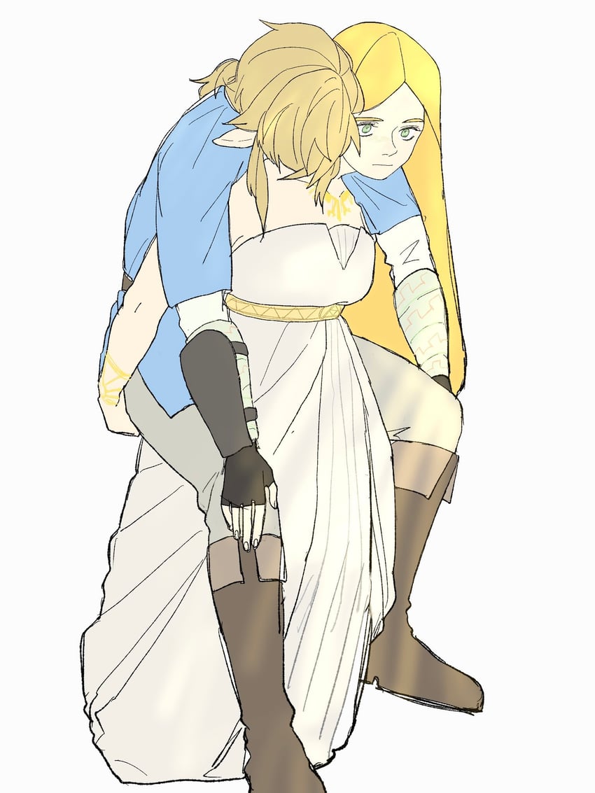 link and princess zelda (the legend of zelda and 1 more) drawn by ije17430