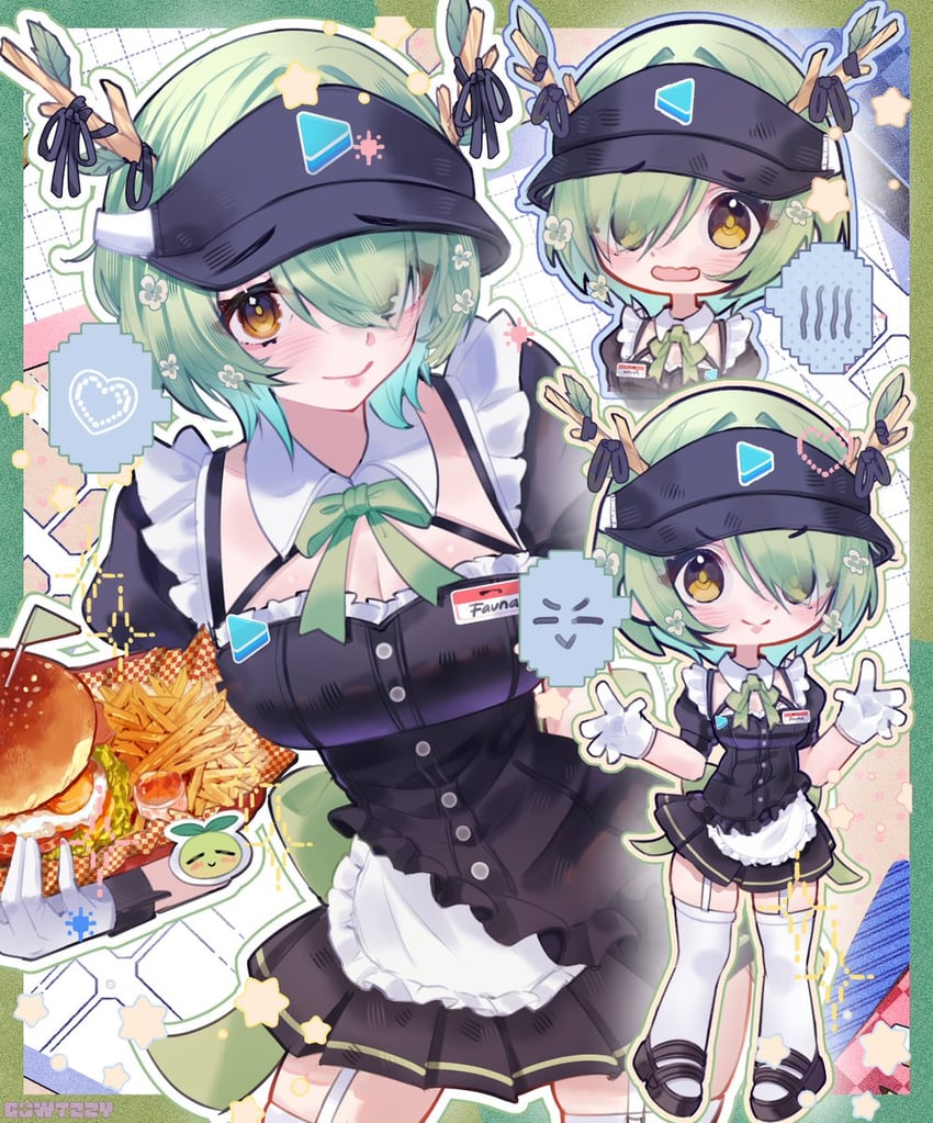 ceres fauna and sapling (hololive and 1 more) drawn by cowtzzy