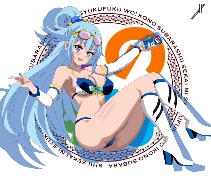 aqua (kono subarashii sekai ni shukufuku wo! and 1 more) drawn by indexxryo