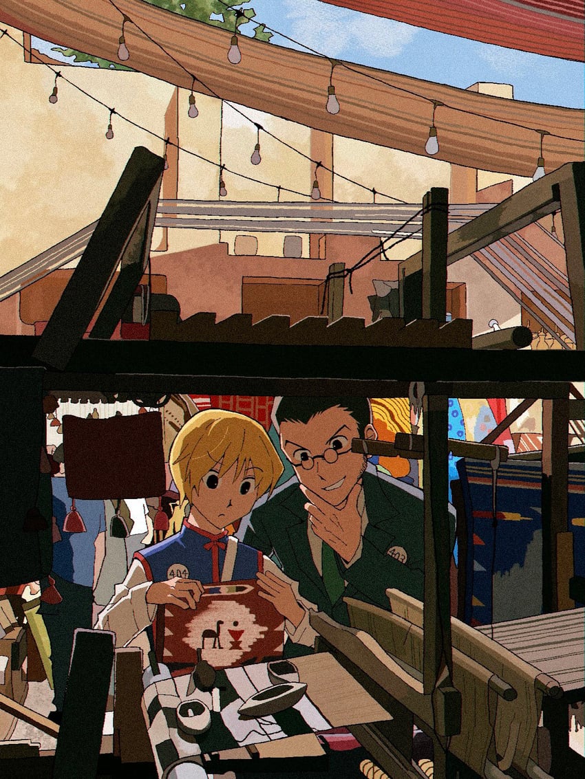 kurapika and leorio paladiknight (hunter x hunter) drawn by 4649_oneshasu