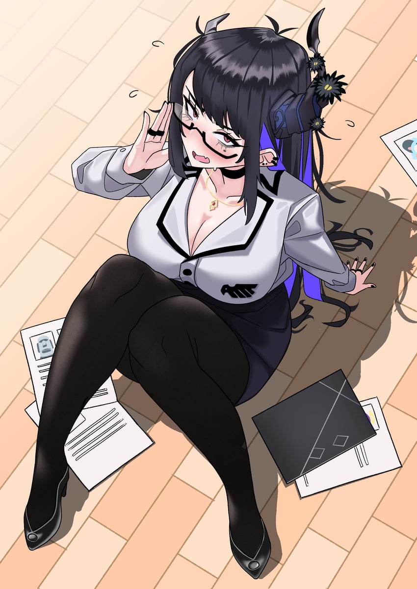 nerissa ravencroft (hololive and 1 more) drawn by mii_rza
