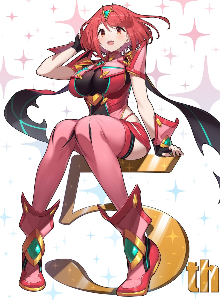 pyra (xenoblade chronicles and 1 more) drawn by green322