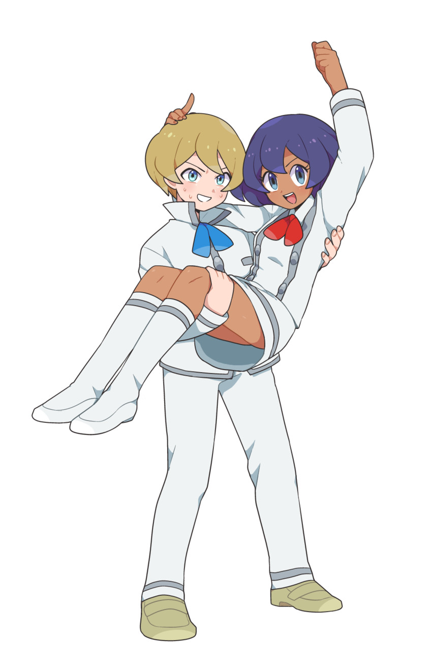 sina and dexio (pokemon and 1 more) drawn by moyori