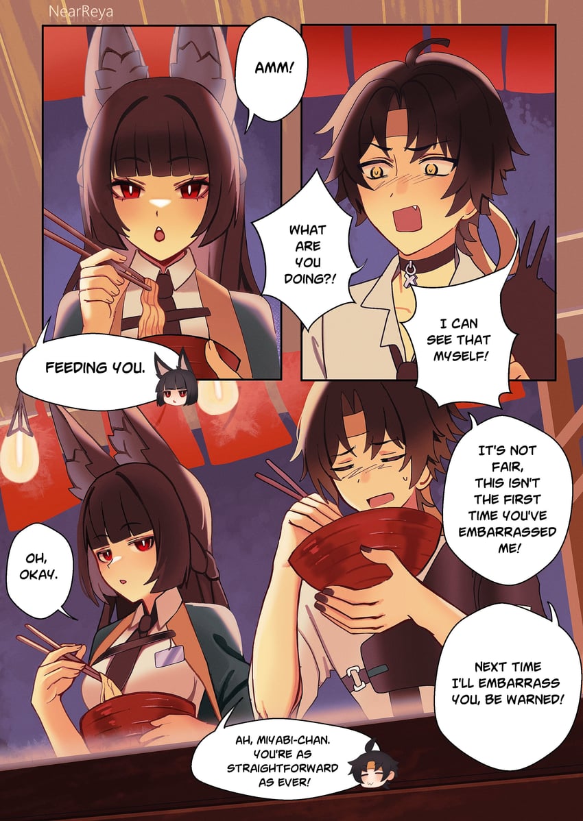 hoshimi miyabi and asaba harumasa (zenless zone zero) drawn by by_nearreya