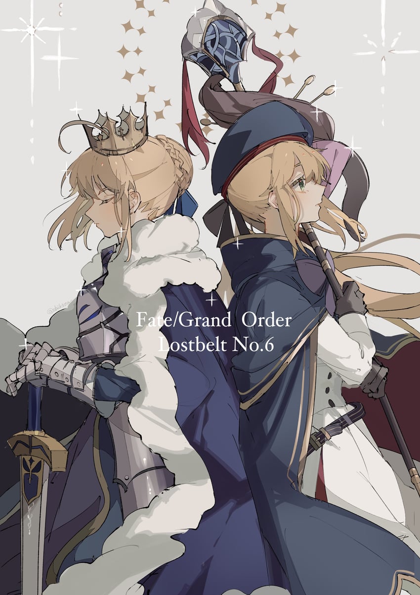 artoria pendragon, saber, and artoria caster (fate and 2 more) drawn by note_nii