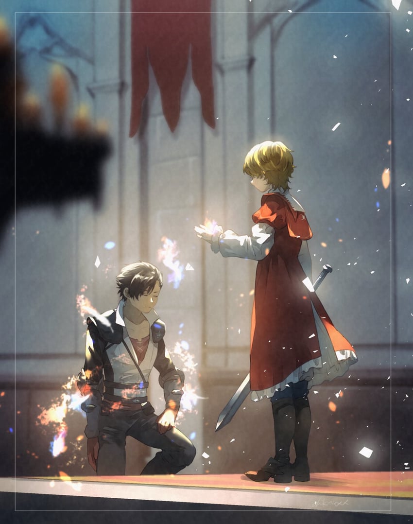 clive rosfield and joshua rosfield (final fantasy and 1 more) drawn by ouka_(stan)