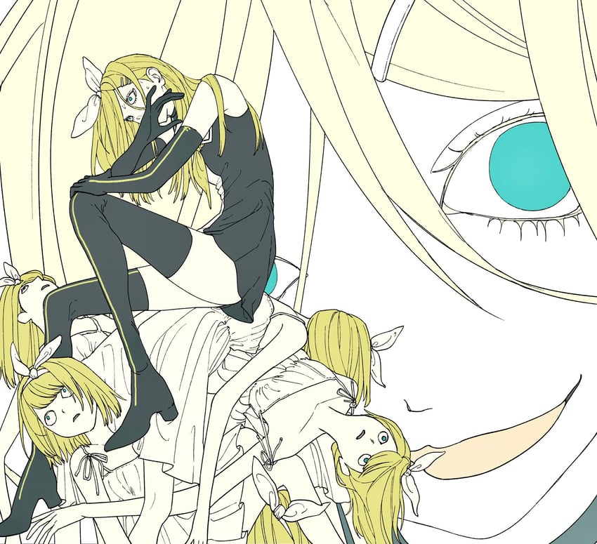 kagamine rin (vocaloid and 1 more) drawn by depss772