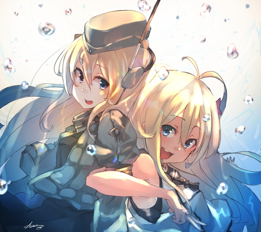 ro-500 and u-511 (kantai collection) drawn by sunday_aki